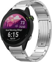 Titanium bandje - schakelbandje - geschikt voor Huawei Watch GT Runner 2 / GT 2(e) 46 mm / GT 3 / 4 / 5 (Pro) 46 mm / Watch 3 (Pro) / Watch 4 (Pro) / GT 6 (PRO) 46mm - zilver