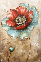 Bloem poster - Natuur tuinposter - Tuinposter Knop - Buiten - Tuin posters - Tuin decoratie tuinposter 60x90 cm