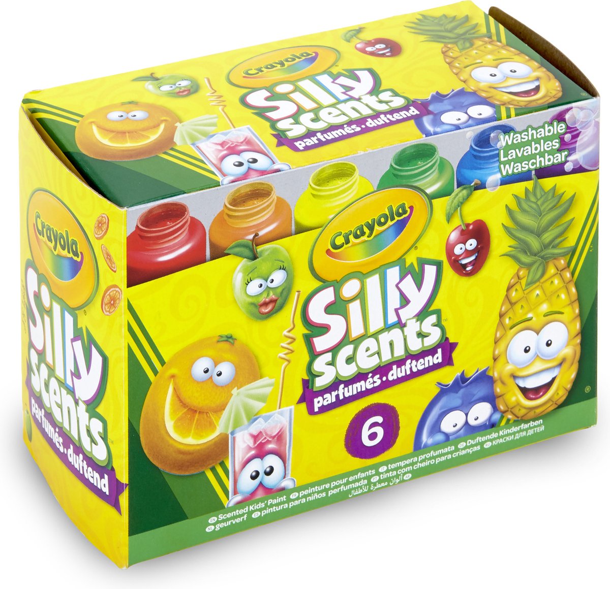 Crayola - Silly Scents - Hobbyverf - 6 Potjes Geurverf Voor Kinderen — cadeau in Spellen & Speelgoed - foto 3