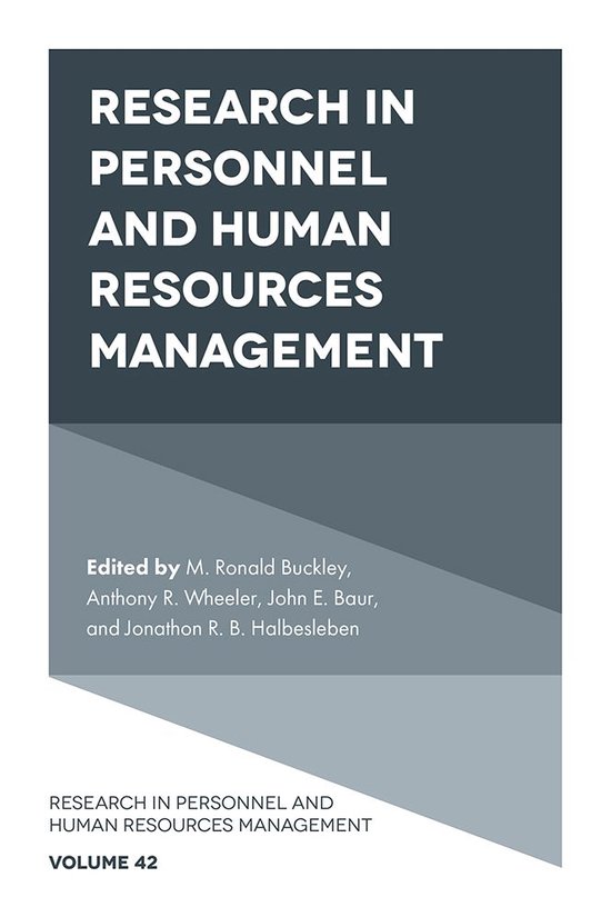 Research in Personnel and Human Resources Management 42 - Re ... - cover