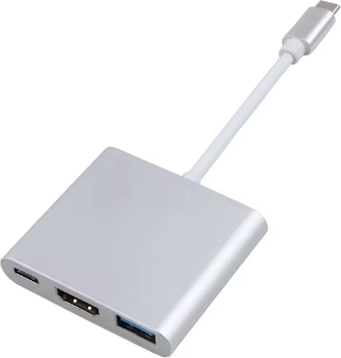 Usb c naar hdmi adapter - Hub - Splitter - Converter - 3 in 1 - Mat grijs