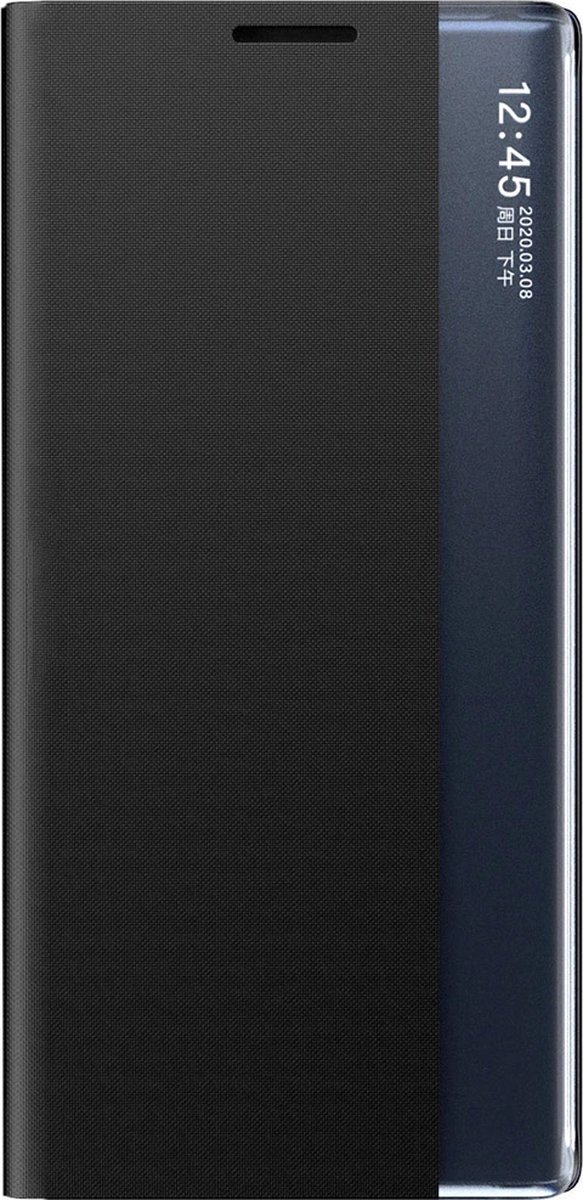 Nieuw - Sleep - View Case met klep en standaard voor Samsung Galaxy A35 - zwart