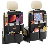 Car Back Seat Organizer With 2 Drink Cup Holder,Leather Car Organizer Backseat