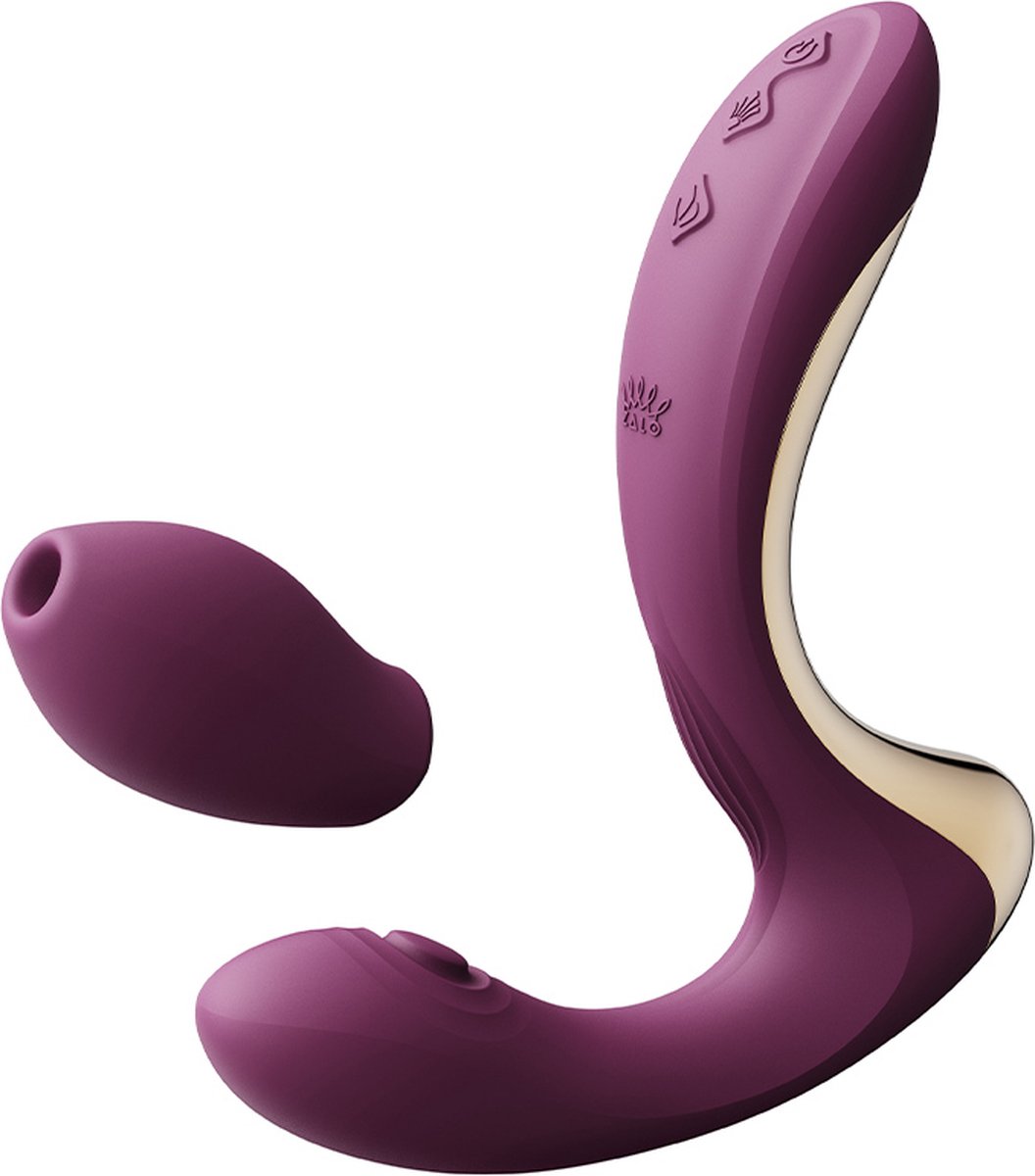Goedkoopste Zalo - Talis - G-Spot Pulsewave Vibrator met Zuigfunctie en Verwarmfunctie - Amethyst Paars
