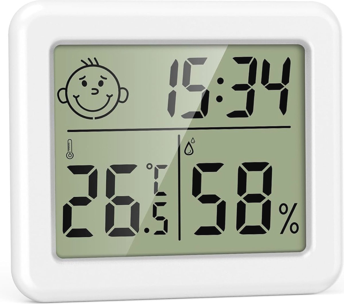 Digitale Thermometer en Hygrometer met LCD-scherm - Luchtvochtigheids- en Temperatuurmonitor voor Thuis en Kantoor
