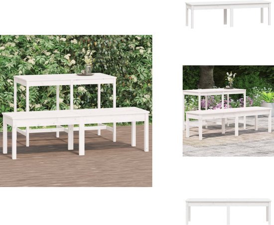 vidaXL Tuinbank Grenenhout - Grijs - 159.5 x 48 x 91.5 cm vidaXL Tuinbank Grenenhout - Grijs - 159.5 x 48 x 91.5 cm