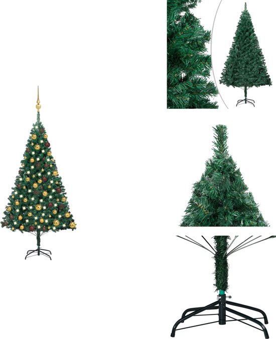Kunstkerstboom met sneeuw 180 cm PVC en PE