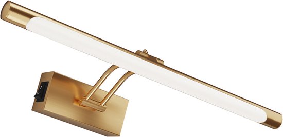 Lampe LED pour tableau - Lampe miroir - Kingtron Sarin - 8W 700lm - Couleur de lumière réglable CCT - Inclinable - Ronde - Or