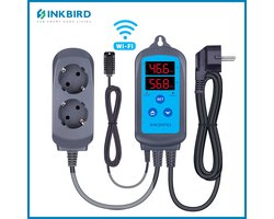 Wifi Vochtigheidsregelaar IHC-200 met Slimme App-besturing, Dubbel Digitaal Display en Hygrometer-aansluiting