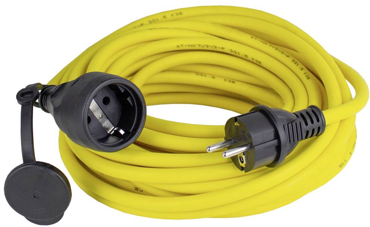 AS Schwabe 60345 Stroom Verlengkabel 16 A Geel 10 m AT-N07V3V3-F 3G 2,5 mm²