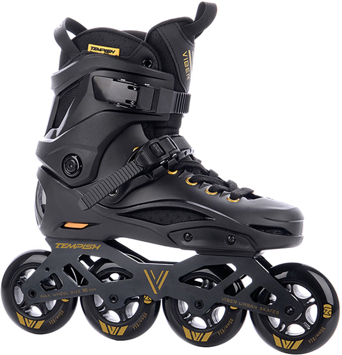Tempish Viber L.E. 90 Skeelers Volwassenen – 4x90mm Wielen – Fitness Speed Inline Skates Zwart
