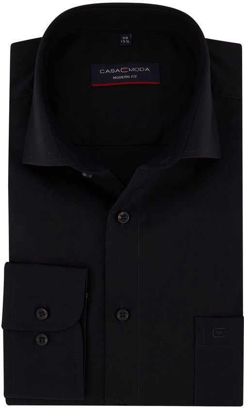 Casa Moda Chemise Uni Noir Kent Modern Fit - 43