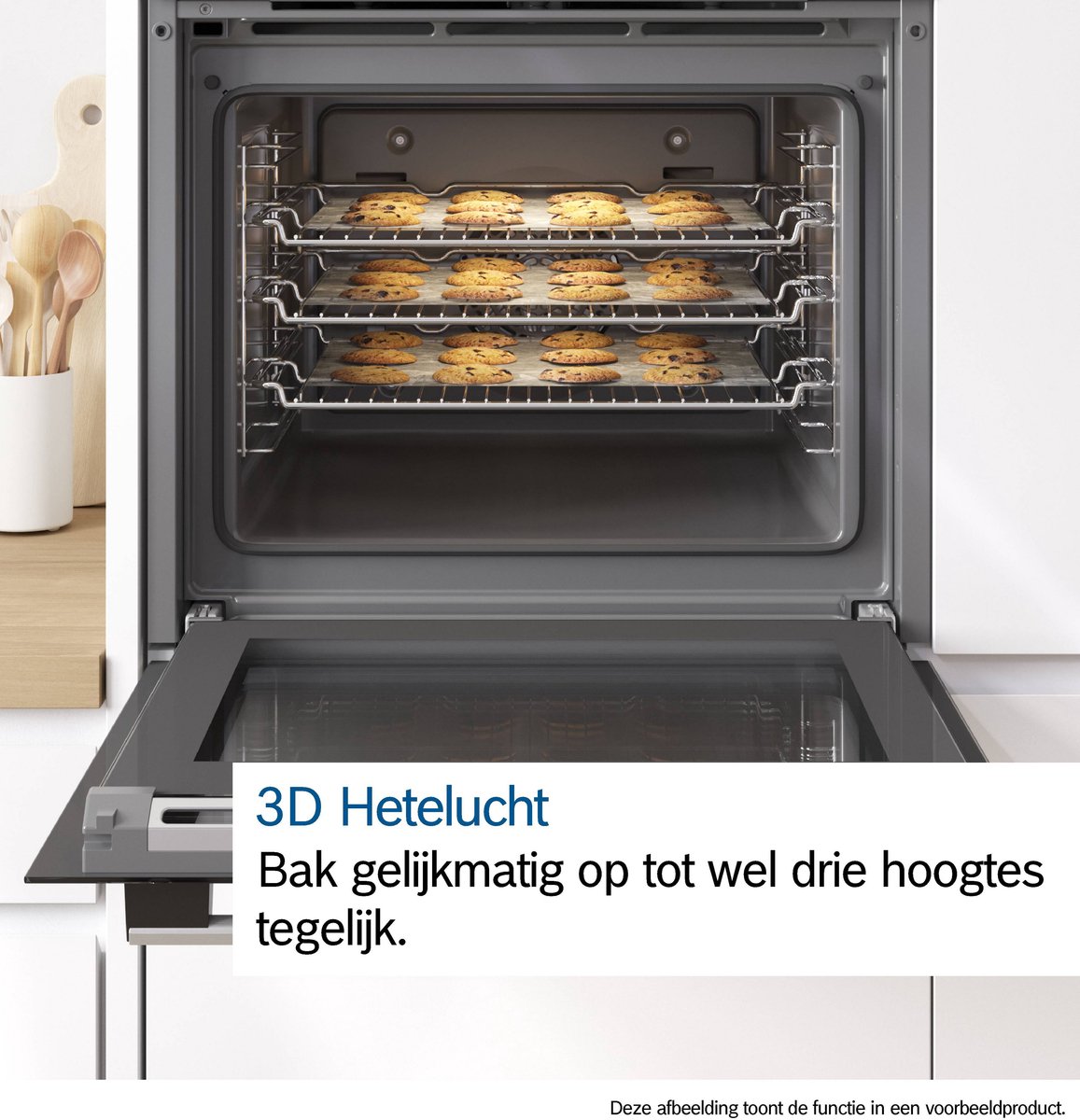 Bosch - HQG572BB3F - Serie 4 - Inbouwoven - Energielabel A+ - Air Fry-functie: voor perfect en gezonde gefrituurde gerechten - Eenvoudig te reinigen met pyrolytische zelfreiniging- Stoomoven - Zwart – foto 6
