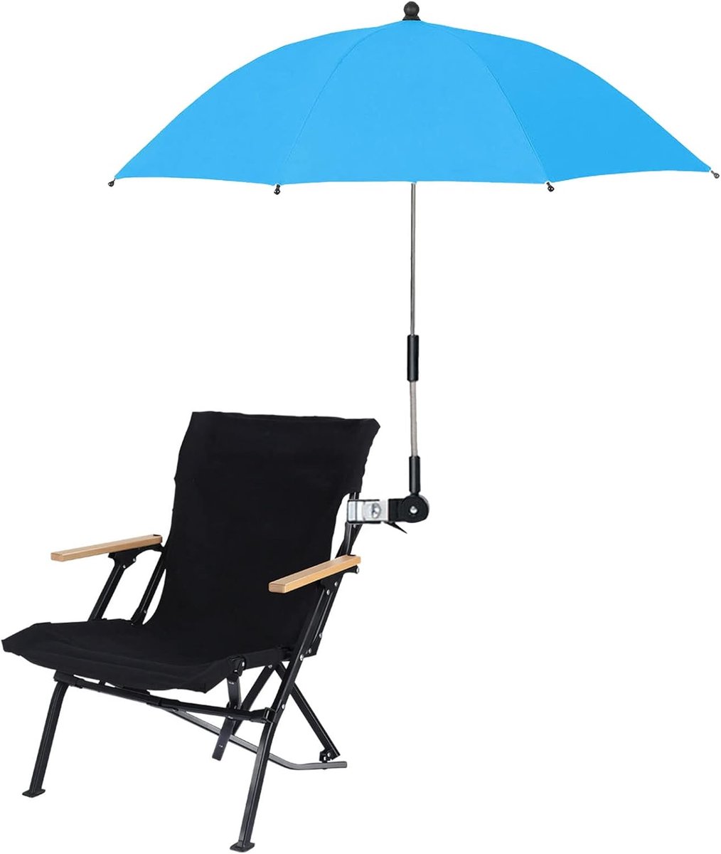 Verstelbare Strandstoel Paraplu met Klem - Universele Parasol voor Buitengebruik
