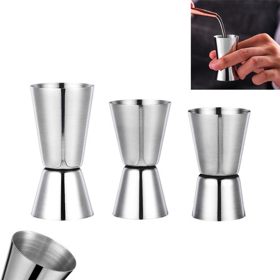 Verre Doseur Aerobin En Acier Inoxydable Pour Spiritueux, Shooter, Cocktail, Bar, Fête, Vin, Cocktail - 15/30 Ml
