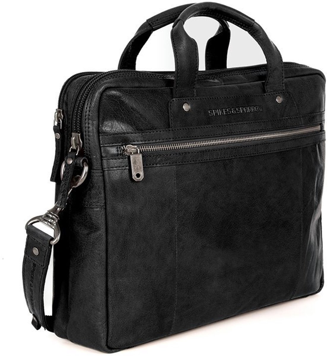 Leren Laptoptas - Montana - Zwart