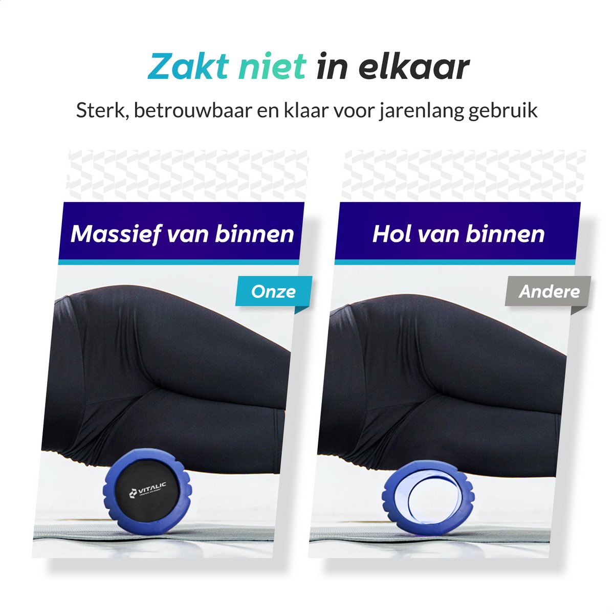 Vitalic 14cm MINI Foam roller met FYSIOlab trainingsschema thumbnail 6