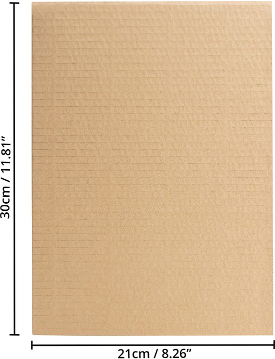 A4 kartonnen vellen verdelers gegolfd voor verpakking, verzending, kunst en ambachten. 3 mm dikte, A4 (210 x 297 mm) Kraft Board - Grote kartonnen vellen, beschermplaten - Leo Design (12