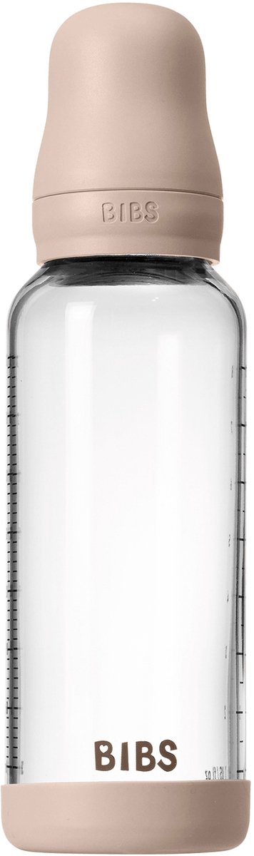 BIBS Fles - Medium Flow - 240 ml - Glas/Latex - Blush van Merkloos — afbeelding 2