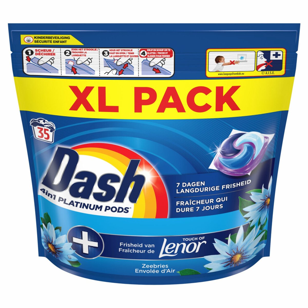 Goedkoopste Dash Wasmiddelcapsules 4in1 Pods Zeebries 35 stuks