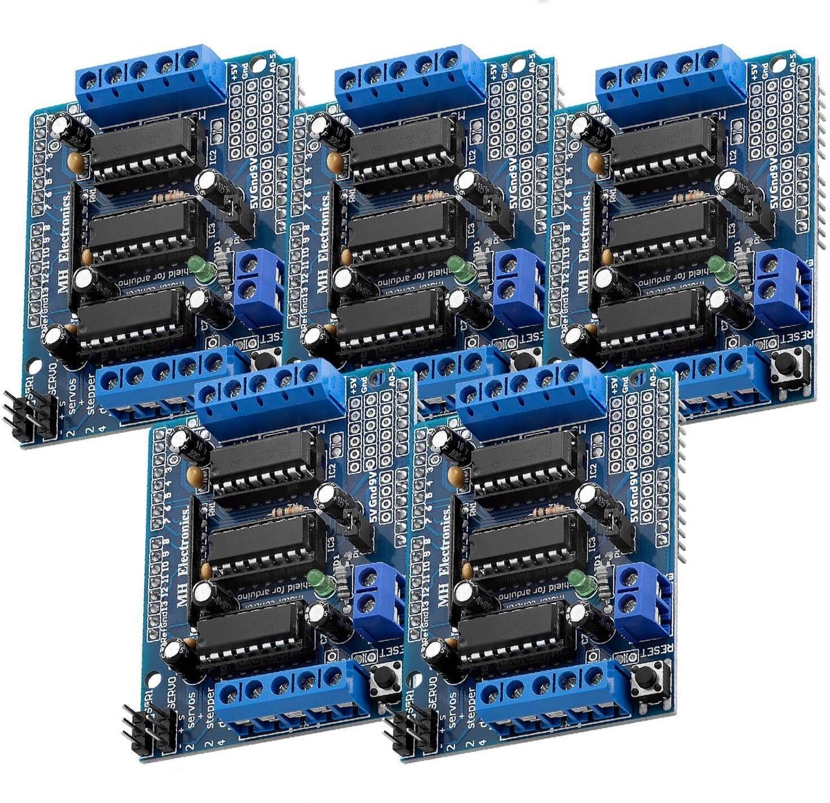 Motor Driver Shield 4 Kanaals voor Arduino - Stepper Motor en DC Besturing