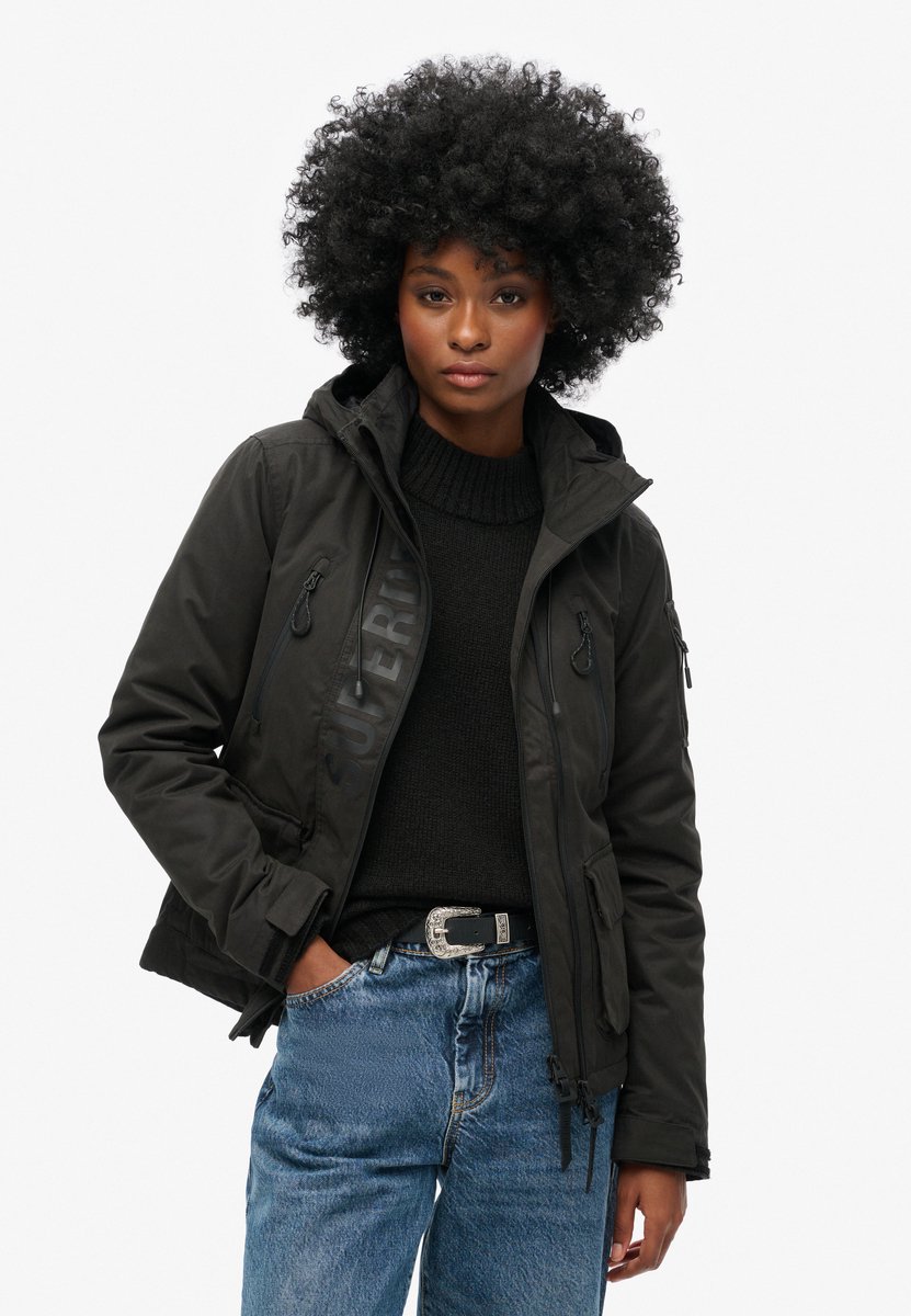Superdry Ultimate SD windjack van microvezel Dames Zwart