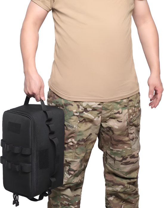 CarryQuest® - Geïsoleerde Koeltas - Lunchtas - Outdoor Camping Gas Tank Opbergtas - Grote Capaciteit + Duurzaam Materiaal - Grond Nageltas - Picknick Kookgerei Kit Tas - Zwart van Merkloos — afbeelding 4