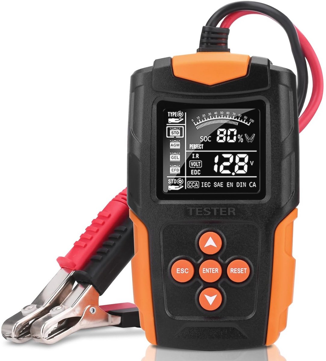 Autoaccutester 12V/24V - LCD Accumeter voor Diagnose van Voertuigen en Motoren