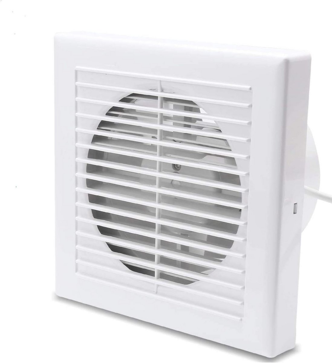 Badkamerventilator 100 mm met klapklep - Stille wandventilator voor keuken, badkamer en toilet