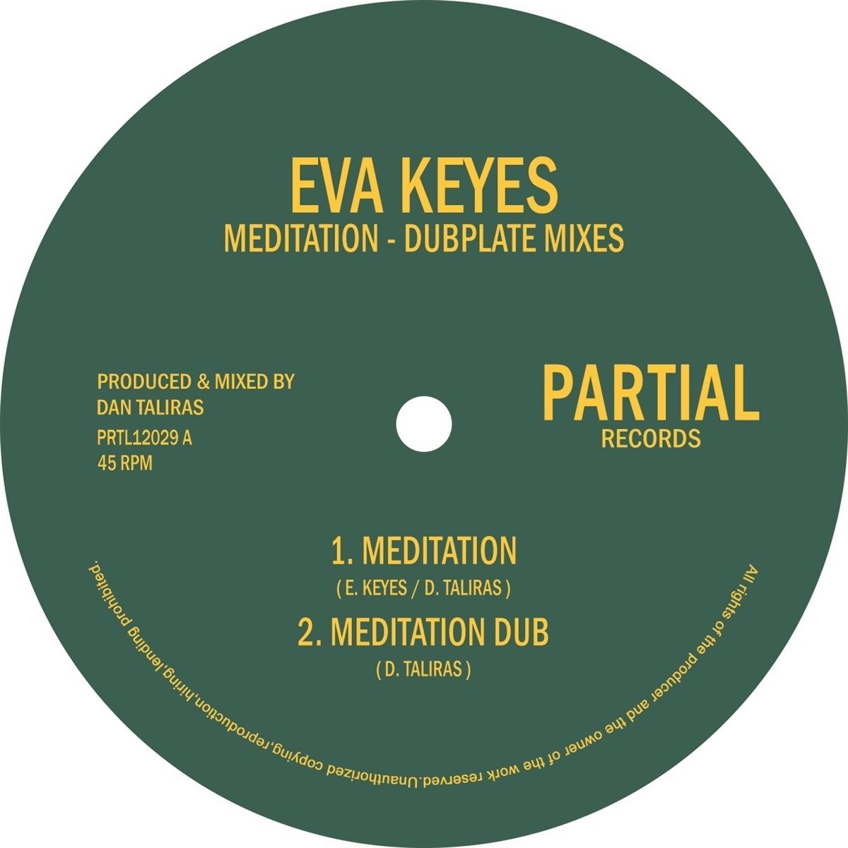 Eva Keyes - Meditation - Dub Plate Mixes (12" Single)