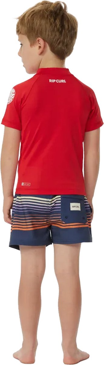 2025 Rip Curl Peuter Brand Wave UPF Korte Mouw Lycra Vest - Red