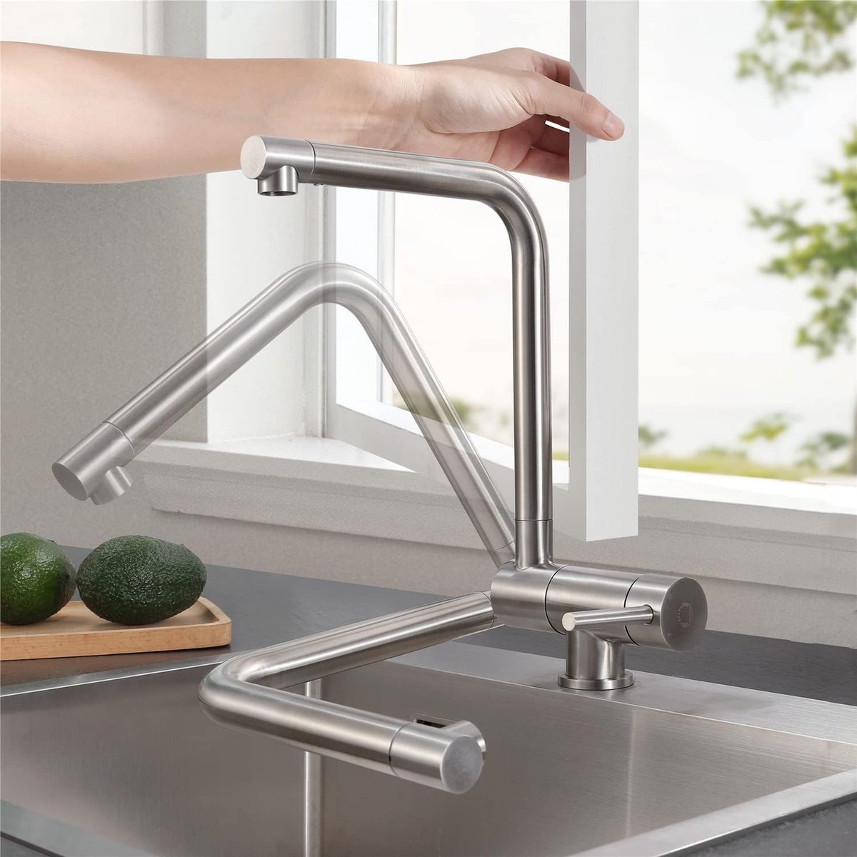 Ibenzoa® Inklapbare Keukenkraan met Draaibare Tuit - Compact en Veerkrachtig Ontwerp