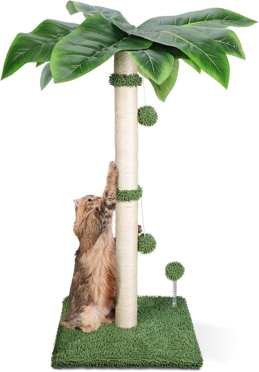 Ibenzoa® Robuuste Kat Krat met Sisal en Stimulerende Speelgoedelementen – Duurzaam en Uitdagend