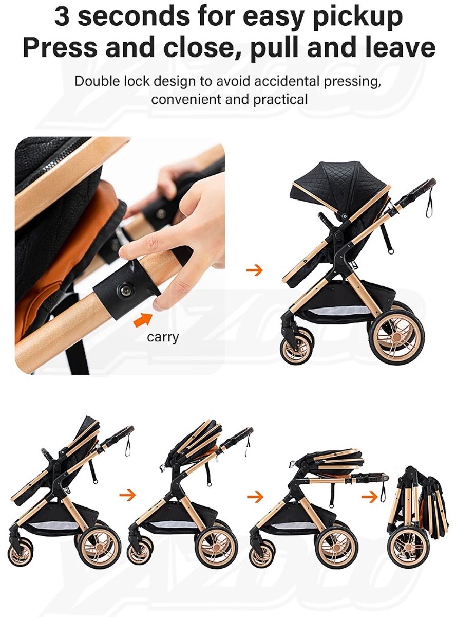Mila 3-in-1 Kinderwagen met Autostoel thumbnail 4