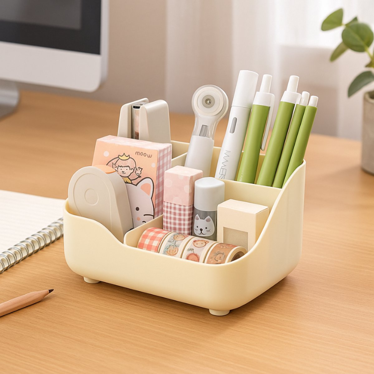 Bureau-organizer Voor Schaar, Pennen, Ideaal Kantooraccessoire Voor Een Ordelijke Werkplek Groot Doorzichtig