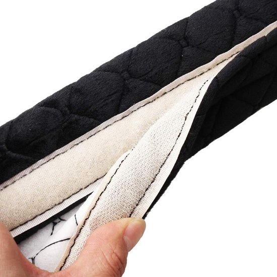 Gordelhoezen - 4 Stuks - Gordelkussen - Gordelbeschermer - Gordel Hoes - Schouderhoezen - Auto Gordelhoes - Schouderhoes - Auto Gordel Beschermer - Universele - Zwart+Grijs - 27cm van Merkloos — afbeelding 2