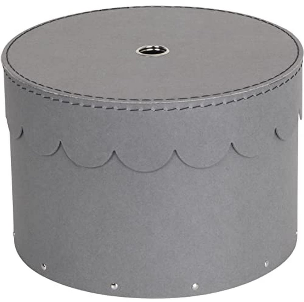 Ibenzoa® Set van 2 Ronde Opbergdozen met Deksel voor Kleding en Speelgoed - Grijs, Stijlvol en Ruimtebesparend