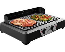 Princess BBQ Tafel Grill 112254 - Zwart - Regelbare thermostaat - Tafel BBQ - Grill apparaat - Groot bakoppervlak - 2000W - Moederdag