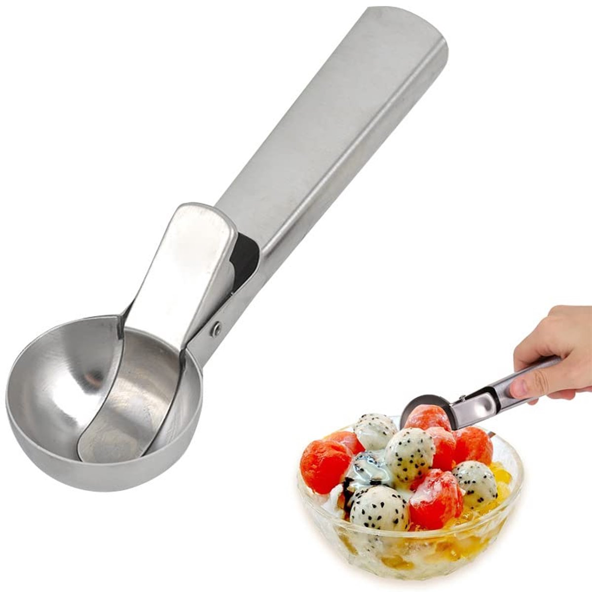 Ibenzoa® IJs- en Deegschep met Ergonomische Handgreep voor Diverse Keukencreaties