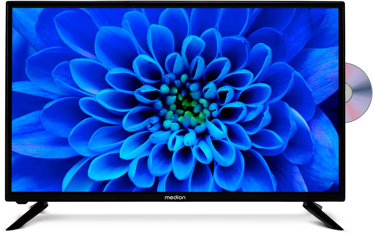 MEDION 80 cm (32 inch) HD TV (ingebouwde dvd-speler, Triple Tuner DVB-T2 DVB-C DVB-S2, 2 x HDMI, USB, koptelefoonaansluiting, AV in, Mediaspeler, CI+), MD 832001 - MEDION - €159,99