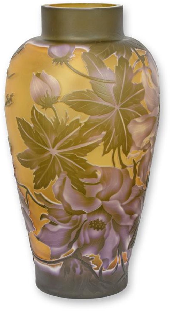 Vaas - "Peony" - Cameo Glas - 33,3 cm hoog