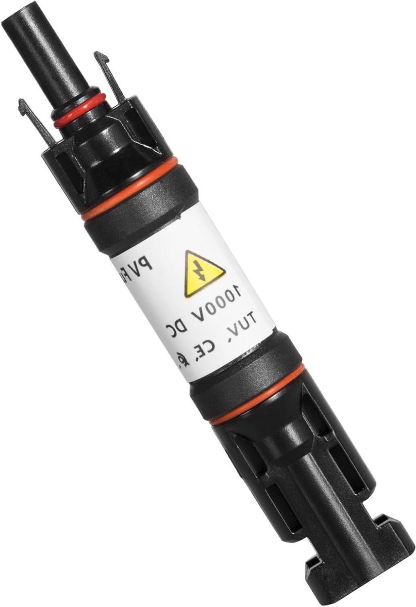 Solar PV Fuse Plug 1000V DC 15A IP67 Waterproof Photovoltaic Fuse Holder Connector for Solar PV Installation