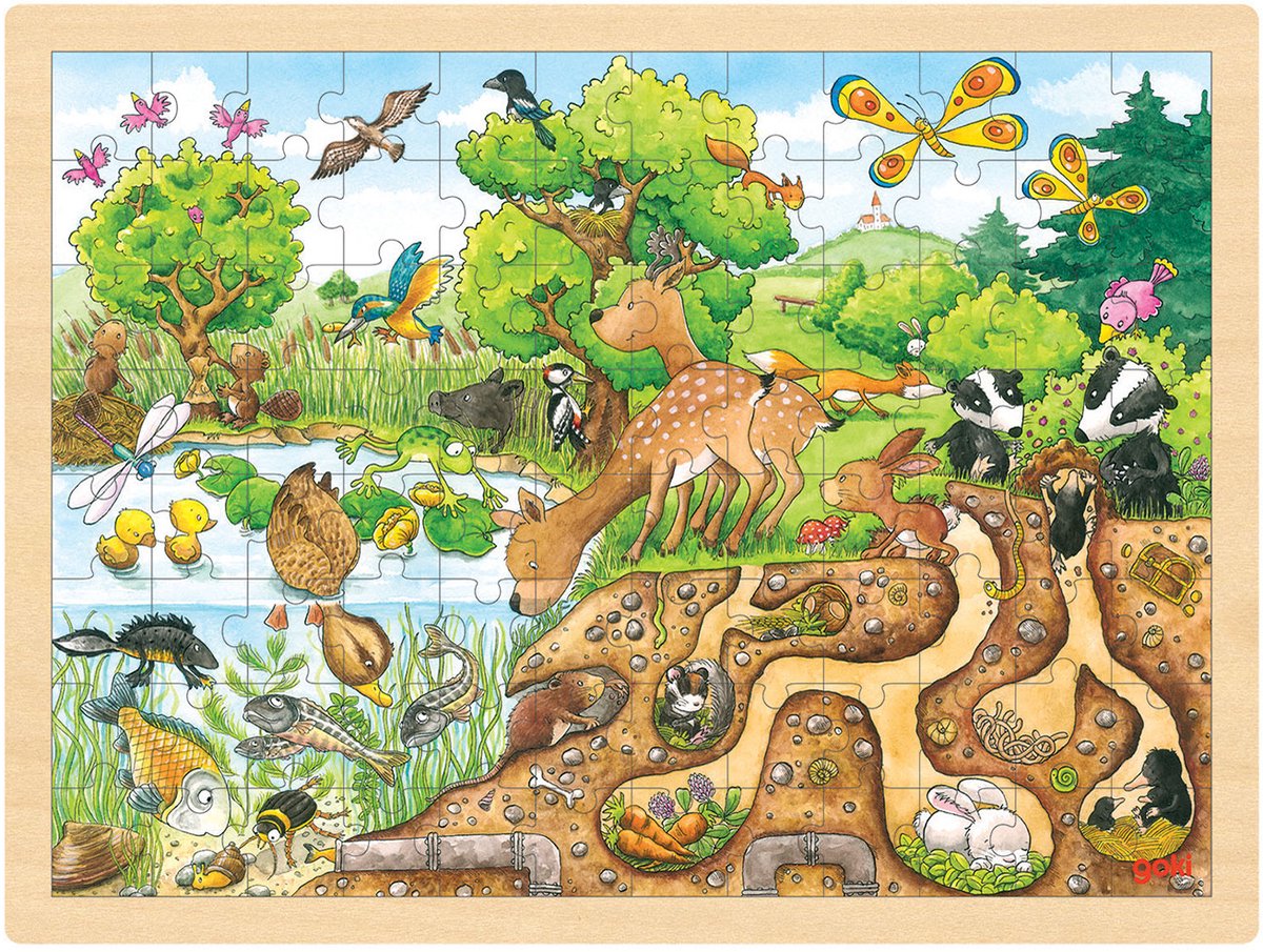 Goki Puzzel Natuur. 96st.