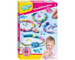 Totum vrolijke kawaii bedel armbandjes maken incl. 360+ schijf kraaltjes knutselset creatief speelgoed - Kawaii Bracelets cadeautip