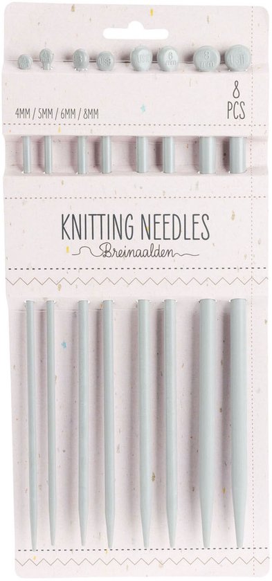 Jeu d'aiguilles à tricoter 4 tailles, 8 pcs.