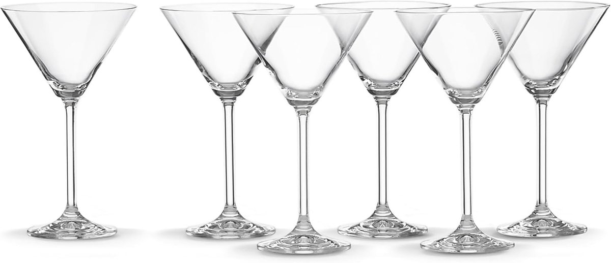 Martini glazen set - 6 stuks voor de prijs van 4 - Duurzaam en elegant