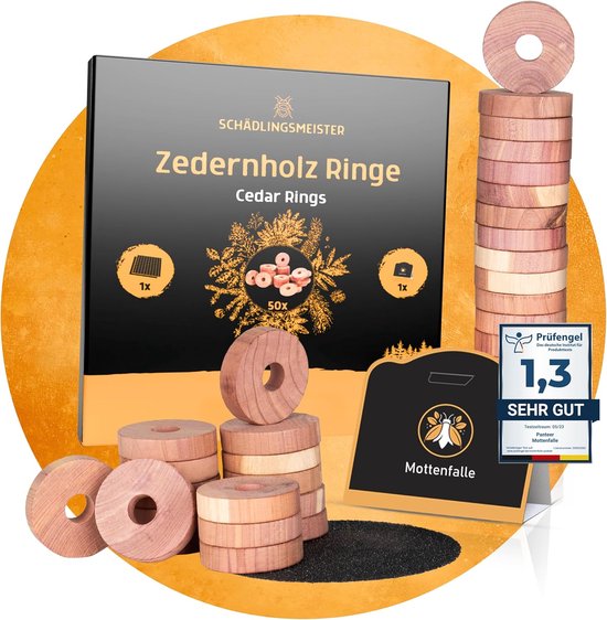 Adiwo Cederhouten ringen, natuurlijke mottenbescherming van cederhout, mottenbescherming in de kledingkast, motten, geurzakjes, kledingkast, vrij van chemicaliën, 32 stuks Adiwo Cederhouten ringen, natuurlijke mottenbescherming van cederhout, mottenbescherming in de kledingkast, motten, geurzakjes, kledingkast, vrij van chemicaliën, 32 stuks