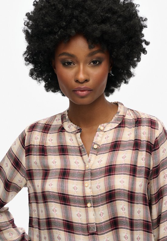 Superdry à Manches Longues Check Marron XS Femme
