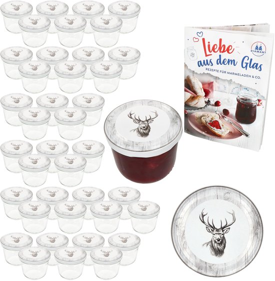 MamboCat Set van 40 bekers 230ml Alois Hirsch deksel + receptenboekje