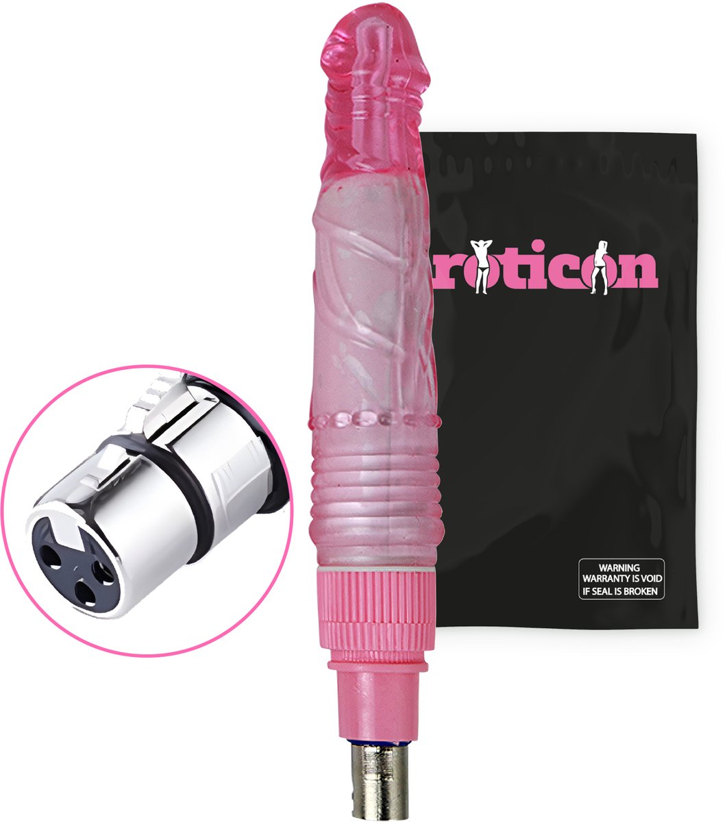 Goedkoopste Eroticon Dildo - Roze - 19 CM - Voor de Eroticon seksmachine - Opzetstuk - Accessoire - 3XLR opzetstuk